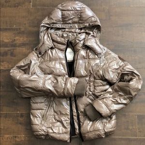 Down filled Puffer Jacket Brown
